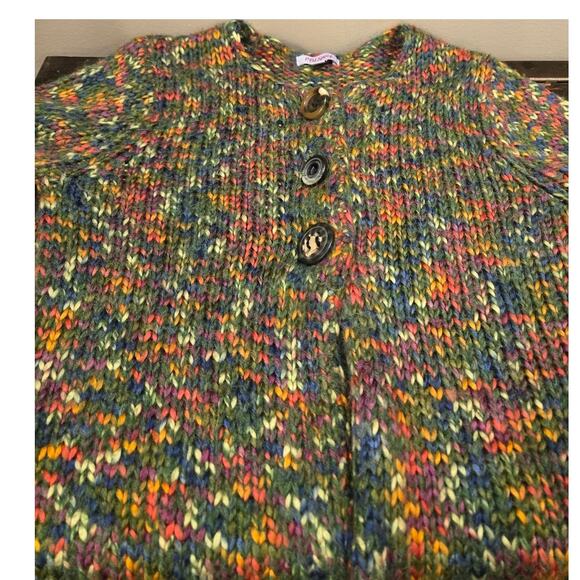 Vintage Open Knit Sweater PBJ Sport Three Button Cardigan Sweater Green Small - Picture 7 of 10